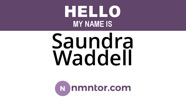 Saundra Waddell