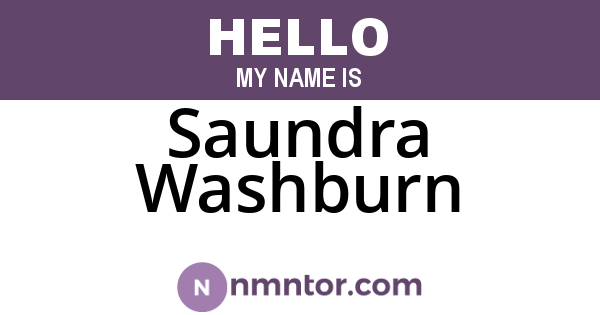 Saundra Washburn