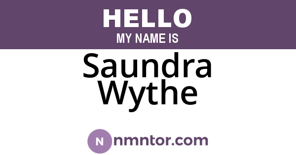 Saundra Wythe