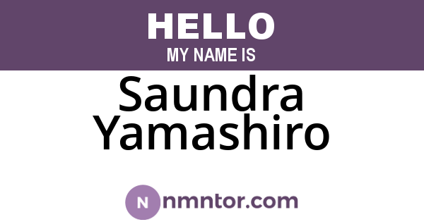 Saundra Yamashiro