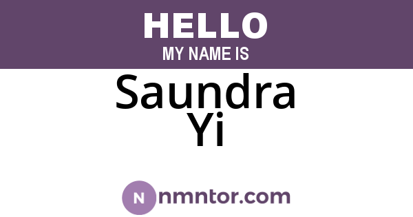 Saundra Yi