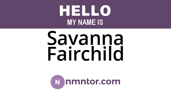Savanna Fairchild