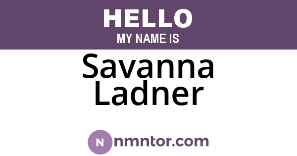 Savanna Ladner