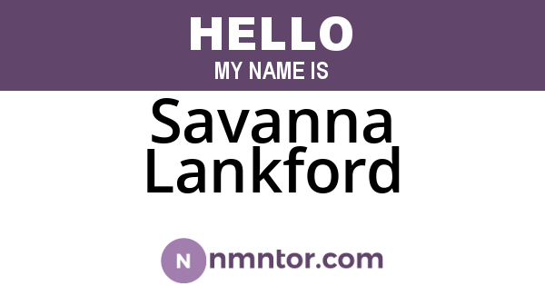 Savanna Lankford