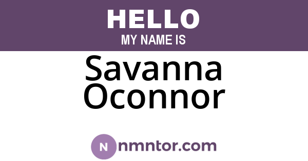 Savanna Oconnor