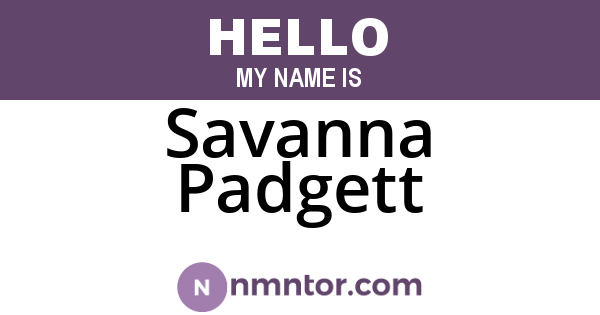 Savanna Padgett