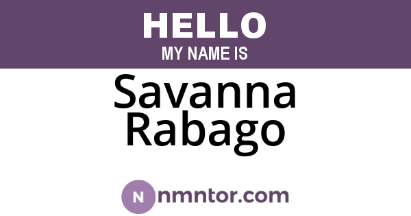Savanna Rabago