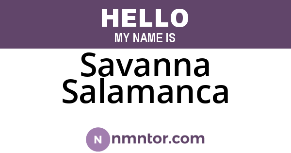 Savanna Salamanca