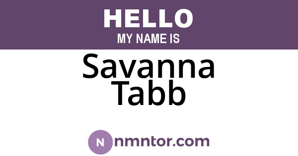 Savanna Tabb