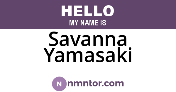 Savanna Yamasaki