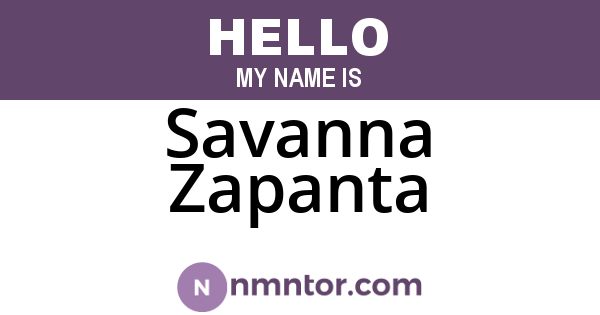 Savanna Zapanta