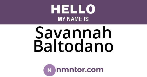Savannah Baltodano
