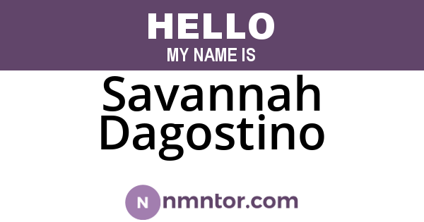 Savannah Dagostino