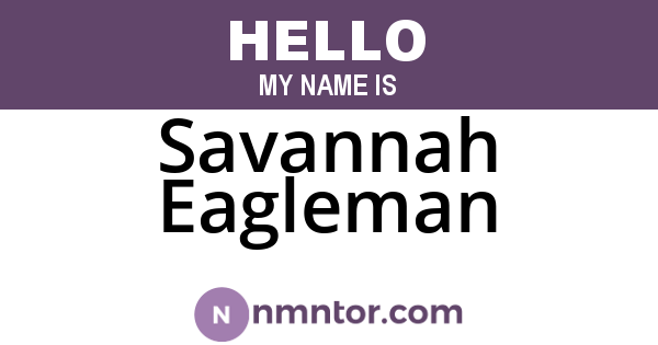 Savannah Eagleman