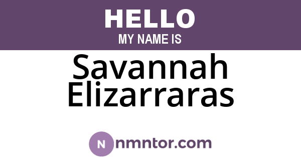 Savannah Elizarraras