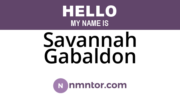 Savannah Gabaldon