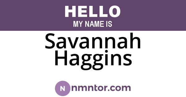 Savannah Haggins