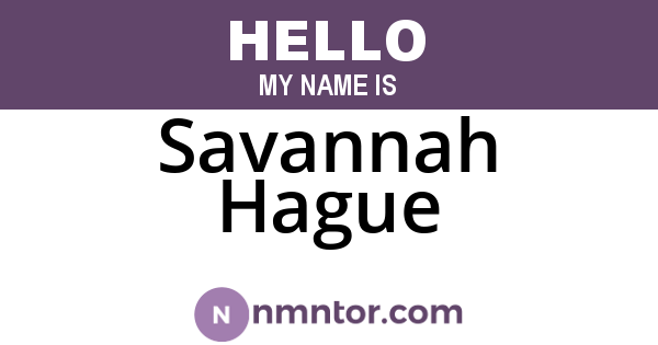 Savannah Hague