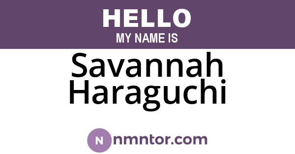 Savannah Haraguchi
