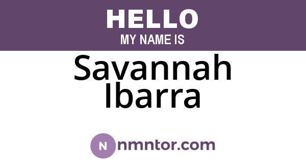 Savannah Ibarra