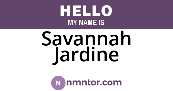 Savannah Jardine