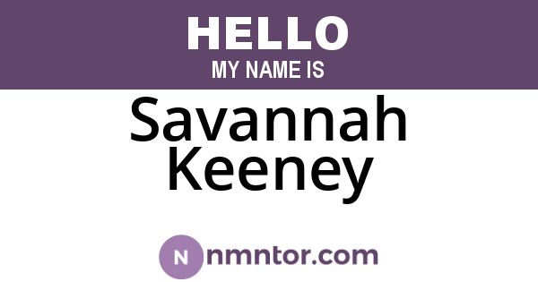 Savannah Keeney