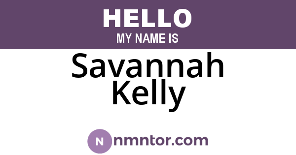 Savannah Kelly