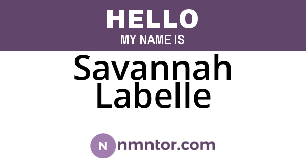 Savannah Labelle