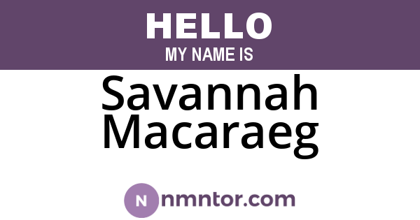Savannah Macaraeg