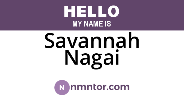 Savannah Nagai