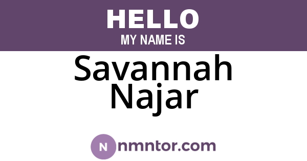 Savannah Najar