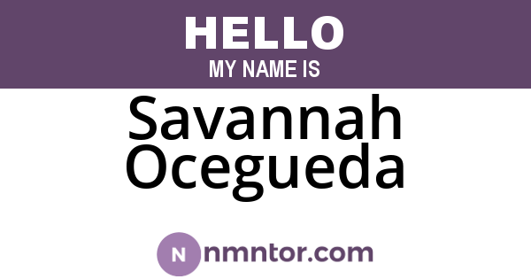 Savannah Ocegueda