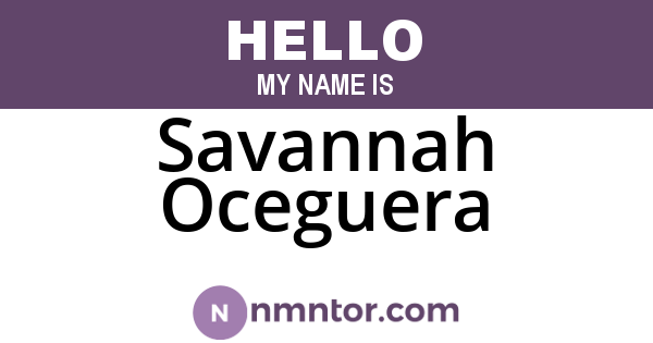 Savannah Oceguera