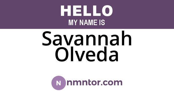 Savannah Olveda