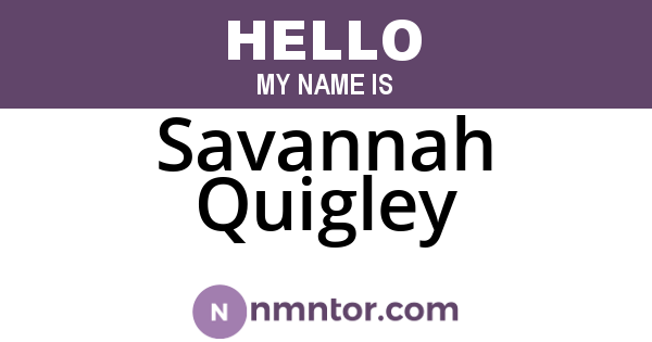 Savannah Quigley