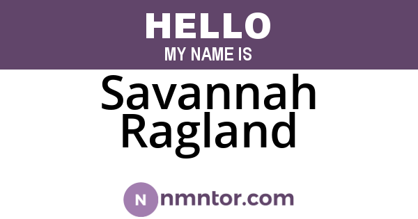 Savannah Ragland