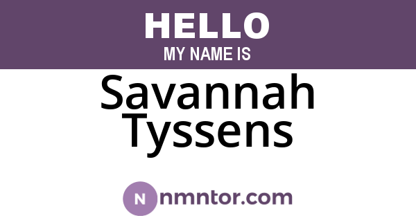 Savannah Tyssens
