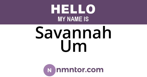 Savannah Um