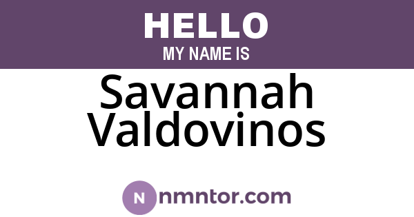 Savannah Valdovinos