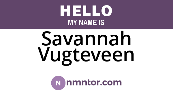 Savannah Vugteveen
