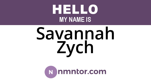 Savannah Zych