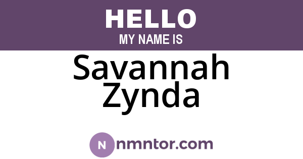 Savannah Zynda