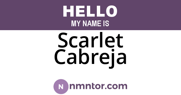 Scarlet Cabreja