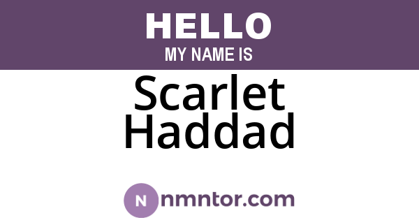 Scarlet Haddad