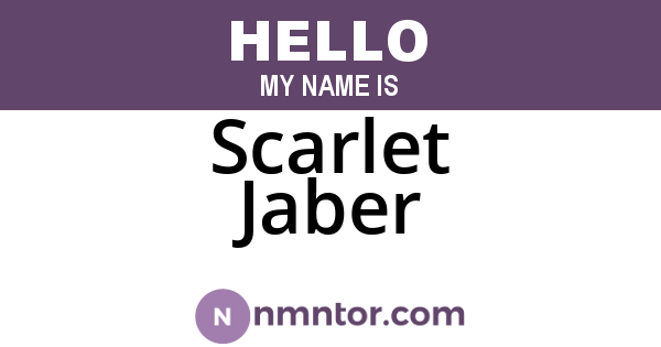 Scarlet Jaber