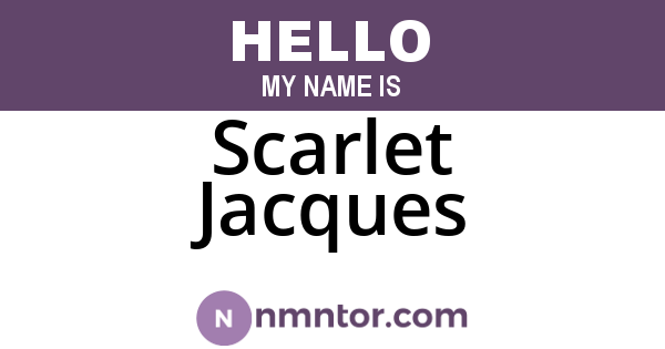 Scarlet Jacques
