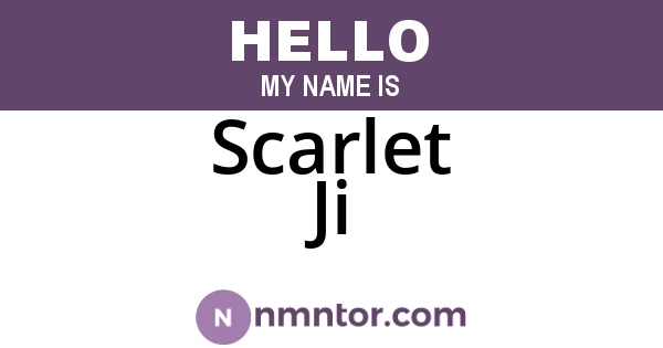 Scarlet Ji