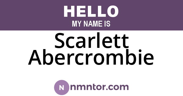 Scarlett Abercrombie