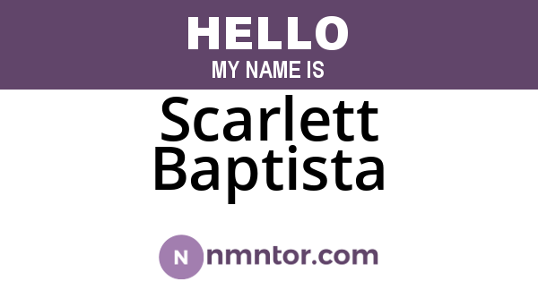 Scarlett Baptista