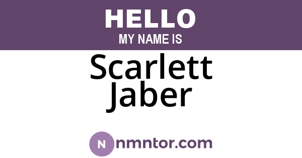Scarlett Jaber